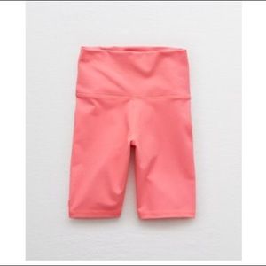 Aerie Move High Waisted Bike Short in Coral Sun